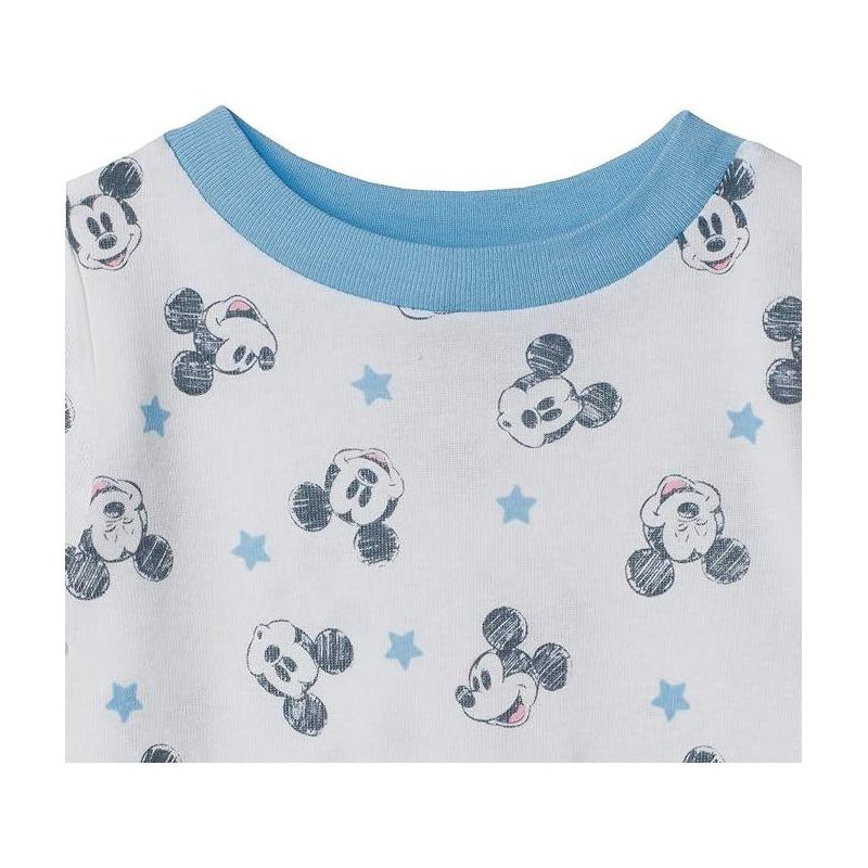 Disney Baby Boy's Mickey Mouse 4-Piece Cotton Pajama Set, 5 of 8