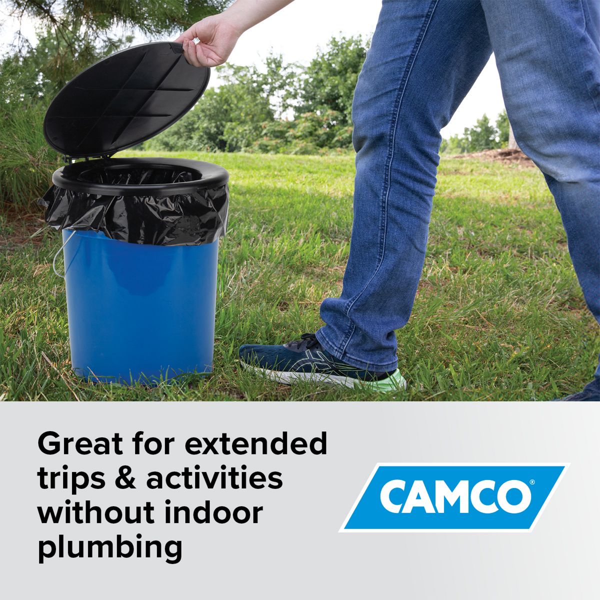 Camco Leak Proof Double Lined Camping Toilet Waste Bags, Travel Bucket Potty Bags for Camping, Hunting, & Outdoor Activities 10 Pack - thumbnail 6