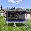 VisioGear 14FT Trampoline with Safety Enclosure Net, Trampoline with Basketball Hoop, Bule, 168"*168"*108" - 2 of 4