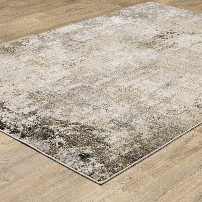 Nirvan Distressed Abstract Indoor Area Rug Beige/Gray - Captiv8e Designs, 6 of 14