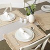 DII Variegated Fringe Placemat Set 6 Piece, Taupe, 13x19" - 3 of 4