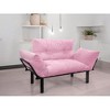 CAVINAS Loveseat Sofa with Sleek Metal Legs, Upholstered 2-Seater Sofa, Modern Futon Couch for Small Apartments, Bedrooms, Cozy Living Rooms - 3 of 4