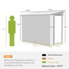 4' x 7.7' Lean to Garden Storage Shed, Outdoor Metal Tool House with Lockable Door Vents for Backyard Patio Lawn - 3 of 4