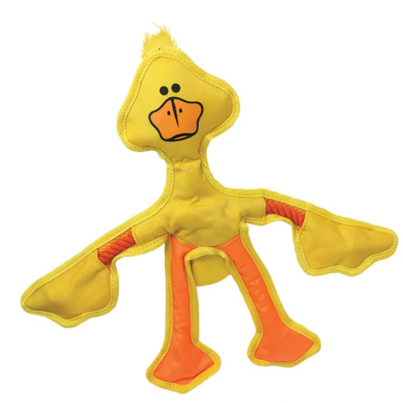 Multipet Skeleropes Duck Dog Toy - Yellow - 15&#34;, 2 of 4