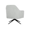 Lifestyle Solutions Fargo Swivel Accent Chair: Metal Base, Tufted Back, High Density Foam - image 2 of 4