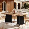 Dining Table for 6-8 People - 63" Modern Long Kitchen Table with Large Tabletop & Heavy Duty Pedestal Legs, Dinner Table for Kitchen, Conference Room - 2 of 4