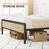Metal Bed Frame with Rattan Headboard and Footboard, Safe Rounded Corners, Under Bed Storage - 2 of 4