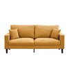 MAYEERTY Wooden Frame 3 Seat Sofa Modern Comfortable Upholstered for Living Room Bedroom Orange - 4 of 4