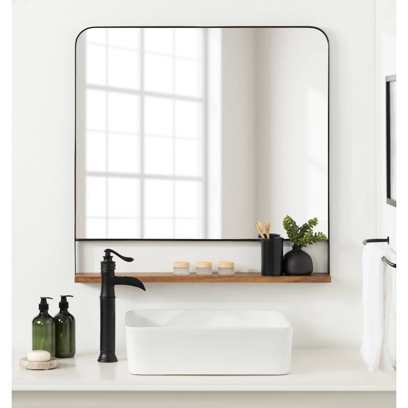 32&#34;x32&#34; Chadwin Square Wall Mirror with Shelf Natural - Kate &#38; Laurel All Things Decor, 6 of 10