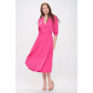 WEST K Womens Hadley Three Quarter Sleeve Full Wrap Dress - 1 of 4