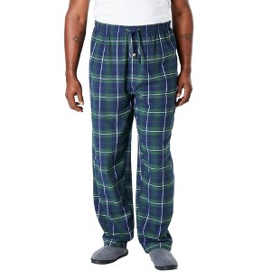 KingSize Men's Big & Tall Flannel Plaid Pajama Pants - 1 of 4