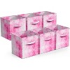 DOMETOUR Colorful Cube Storage Bins Set of 6 Foldable Collapsible Storage Box with Handles 11" Fabric Storage Organizers for Shelves - 2 of 4