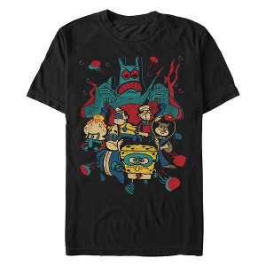 Men's SpongeBob SquarePants Superheroes League T-Shirt - 1 of 4