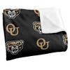 Oakland University Logo Pattern Silky 50x60 Blanket, 1 Sided - 3 of 4