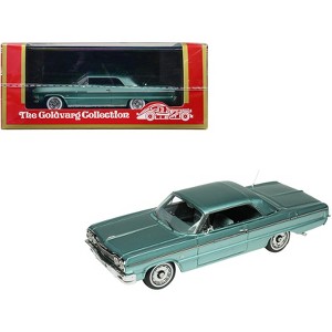 1964 Chevrolet Impala Azure Aqua Blue Metallic with Blue Interior Limited Ed to 200 pcs 1/43 Model Car by Goldvarg Collection - 1 of 4