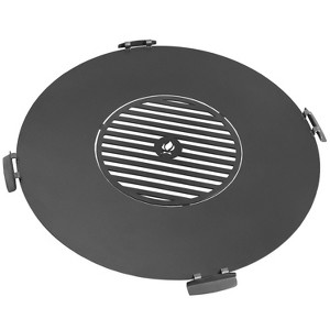 Good Directions 40" Cooking Grill Plate Accessory for Fire Pits Steel Black - 1 of 4