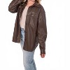 Women's Soft Pleather Button Front Shacket - ALLIE ROSE - 4 of 4