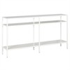 55" Matte White Console Table with Metal Shelves - Henn&Hart - 2 of 4