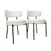 NicBex Mid-Century Modern Dining Chairs,Round Upholstered Kitchen Dining Room Chairs with Metal Legs for Kitchen,Living Room,White,4PC/2PC - 4 of 4