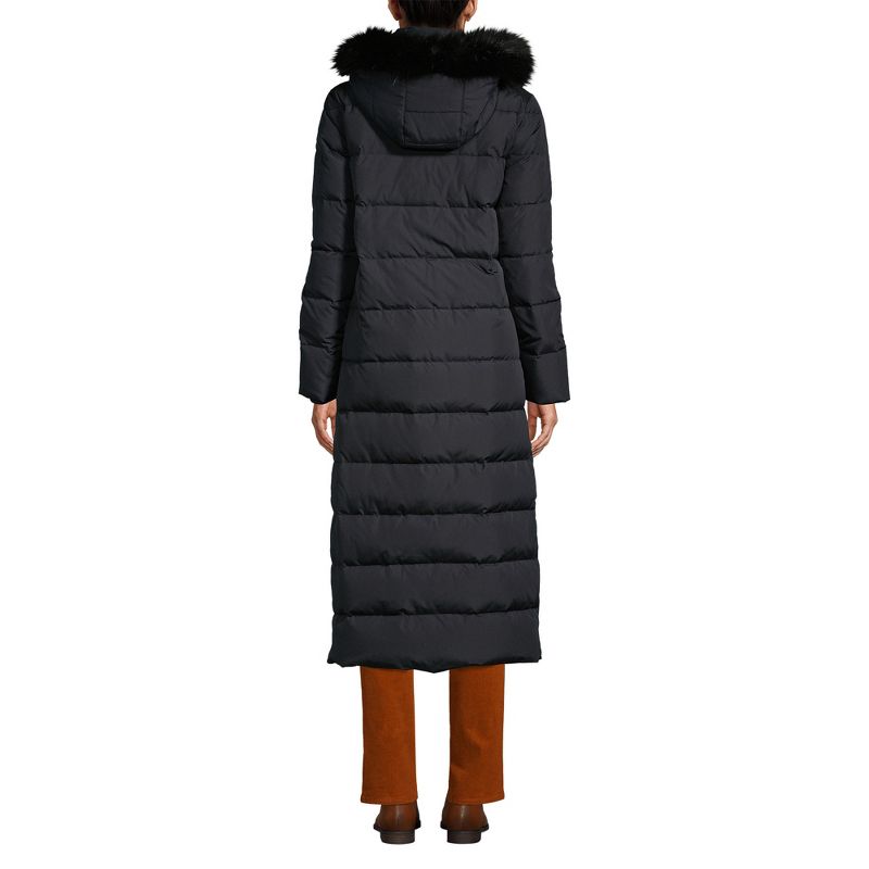 Lands' End Women's Tall Winter Long Down Coat with Faux Fur Hood, 2 of 7