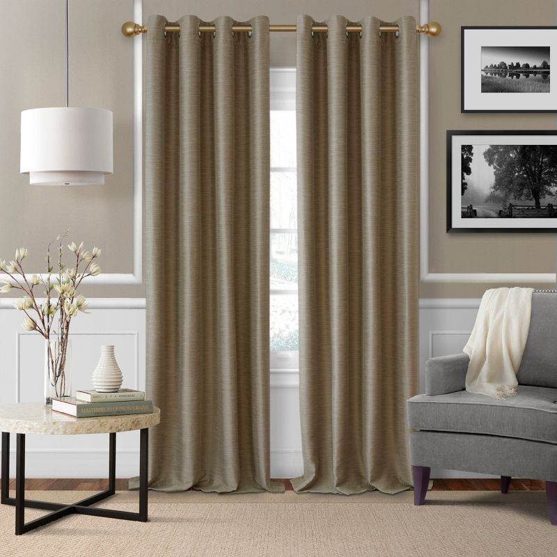 Cordelia 1" Window Drapery Single Curtain Rod with Globe Ball Finial - Elrene Home Fashions, 3 of 8