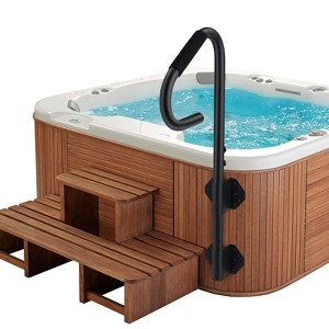 Hot Tub Handrail with LED Light, 360° Rotatable Spa Side Handrail with 35"～57" Adjustable Height, Hot Tub Hand Rail for Indoor & Outdoor - 1 of 4