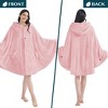PAVILIA Fluffy Angel Wrap Hooded Blanket for Women Adult, Wearable Cozy Wrap Throw Faux Shearling Shawl Cape - 4 of 4