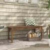 Resenkos Garden Bench, Patio Bench,Slatted Wooden Garden Bench, Curved Seat Front Porch Bench, Teak - 3 of 4