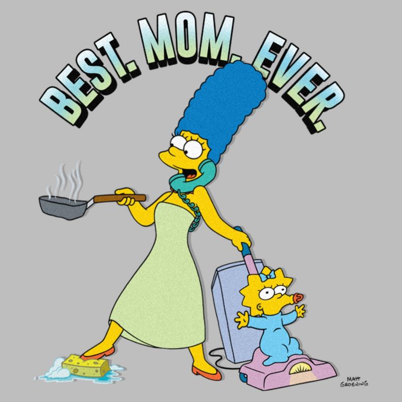 Junior's Women The Simpsons Marge and Maggie Best. Mom. Ever. Sweatshirt, 2 of 3