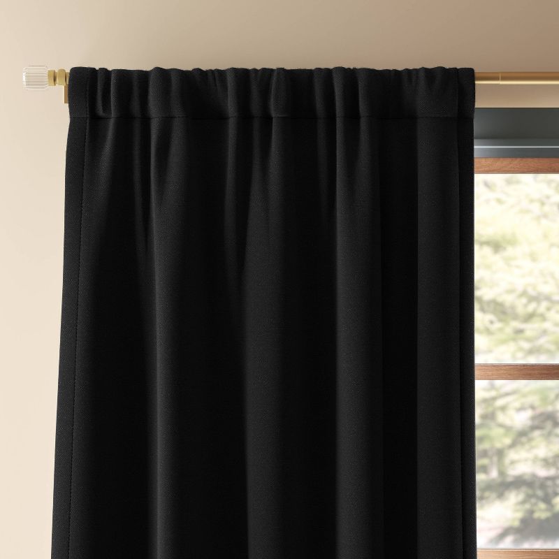 Blackout Henna Window Curtain Panel Black - Threshold™, 1 of 7