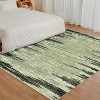 Modern Abstract Washable Rug – Non-Slip, Low Pile, Non-Shedding, Distressed Thin Design for Living Room, Bedroom, Dining Room, Office. - 3 of 4