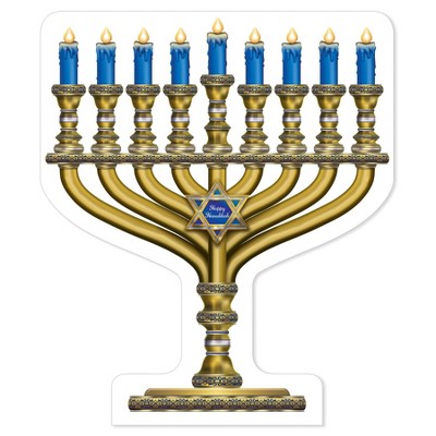 Beistle Menorah Stand-Up, 3' 6" x 35.75", (1/Box) Multicolored