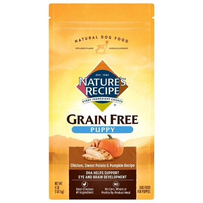 Nature's Recipe Grain Free Chicken, Sweet Potato & Pumpkin Recipe Puppy Dry Dog Food - 4lbs