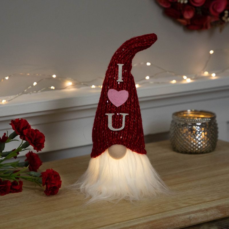 Northlight LED Lighted "I Heart U" Valentine's Day Gnome - 11.5", 2 of 8