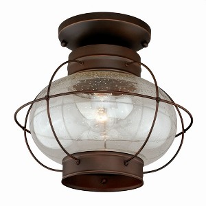 Vaxcel Chatham 1 - Light Flush Mount in  Burnished Bronze - 1 of 4