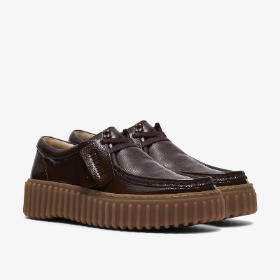 Обувь Clarks Womens Torhill Bee Dark Brown Patent Shoes 8.5 Medium — фото 4