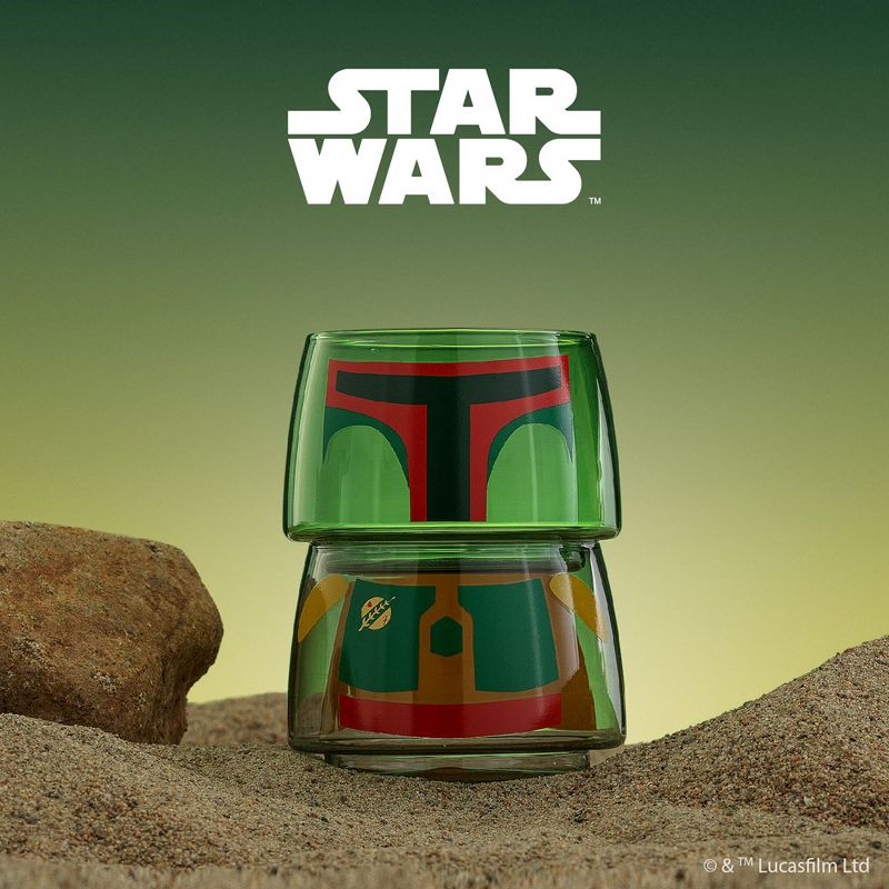 JoyJolt Star Wars™ Stackable Character Collection Boba Fett Stackable Glasses - 8 oz, 2 of 6