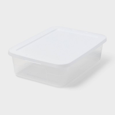 28qt Clear Under Bed Storage Box White - Brightroom™