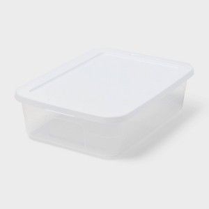 28qt Clear Under Bed Storage Box White - Brightroom™ - 1 of 3