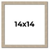 PosterPalooza | 14x14 Thin Barnwood Picture Frame, UV Acrylic, 2 Finishes - Grey and Black - 2 of 4