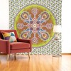 HomeRoots 88" X 84" Green White And Yellow Floral Cotton Hanging Tapestry - 2 of 4
