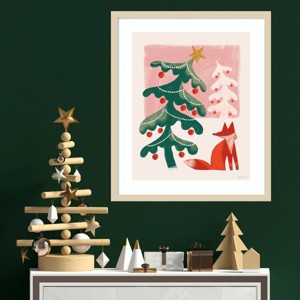 Amanti Art 21"x25" Retro Holiday III by Janelle Penner Wood Framed Wall Art Print - 1 of 4