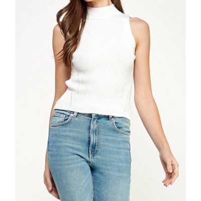 Women's Mock Neck Ribbed Tank Top - ELLISON