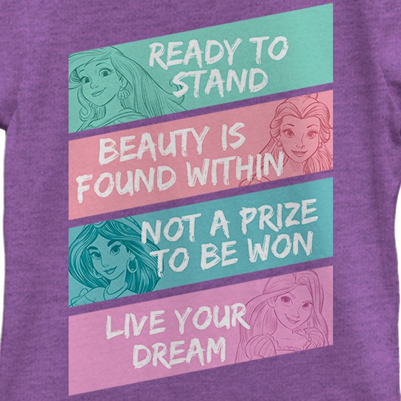 Girl's Disney Princess Motto T-Shirt, 2 of 5