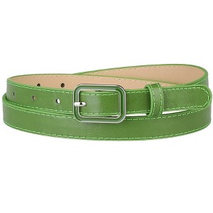 INSPIRE CHIC Women's Thin Rectangle Pin Buckle Skinny Leather Waist Belt - 1 of 4