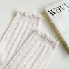 Alilang Women's Adorable Ruffled Lace-Up Socks Wicking Cotton for Casual Comfort 3 Pairs - 4 of 4