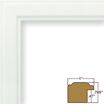 Tulip Poplar White Wood 16x22 Inch Picture Frame