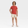 Boys' Short Sleeve Washed Pocket T-Shirt - Cat & Jack™ Navy Blue - 3 of 3