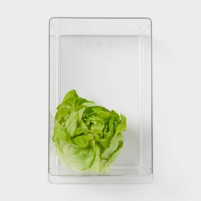 Large Wide Fridge and Pantry Organizer Bin - Brightroom™: Clear Freezer-Safe Storage, 14.5x9.14x6