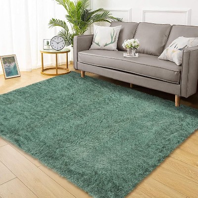 Fluffy Runner Rug Soft Shag Plush Area Rug Non-Slip Nursery Dorm Fuzzy Bedside Rug Kids Room Home Decor Tie-Dye